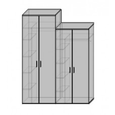 Шкаф для одежды (комбинированный с полками)