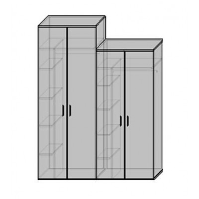 Шкаф для одежды (комбинированный с полками)